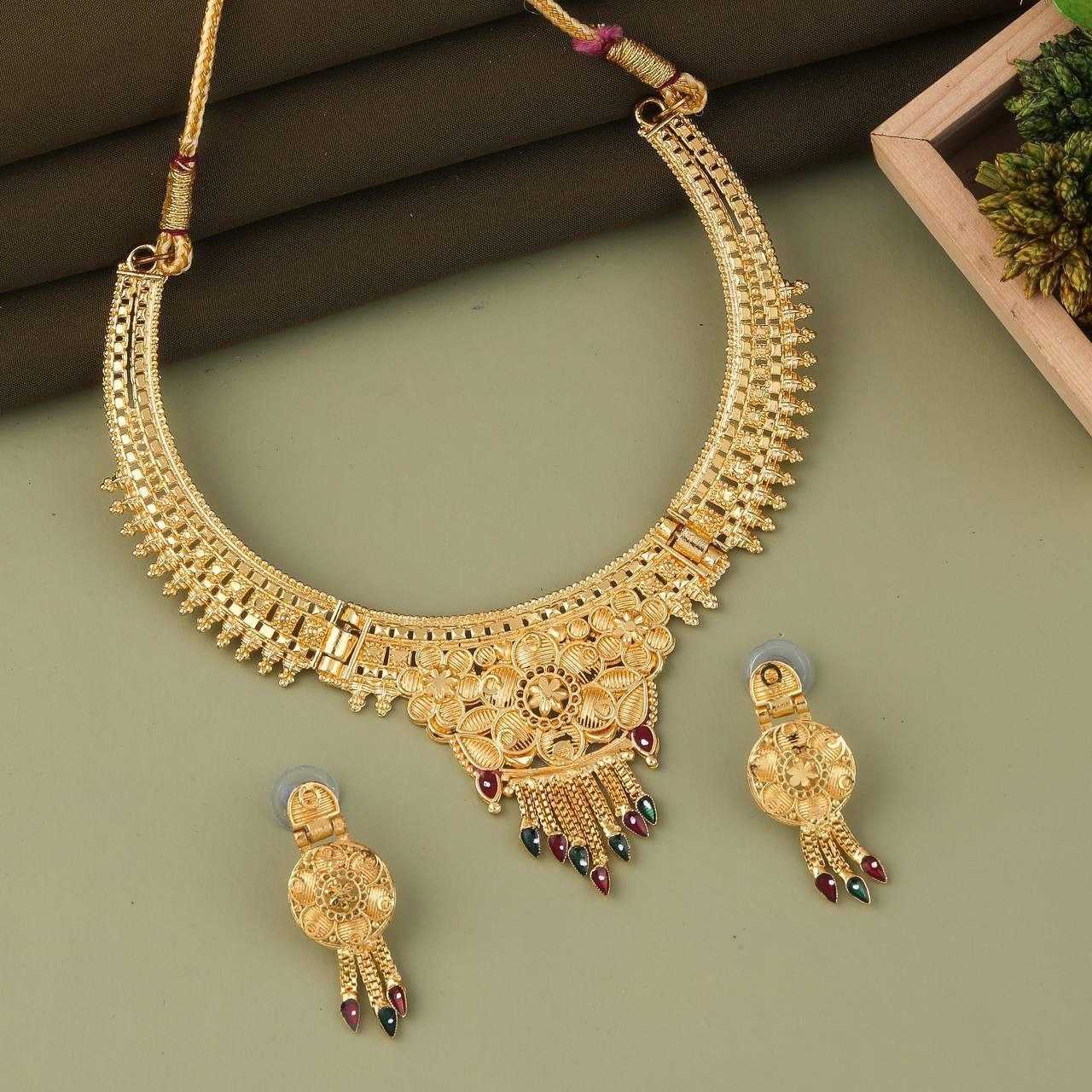 Ynf Brass Womens Jewellery Wholesale Necklaces Set Antique Necklaces Set Golden Necklace Set Manufacturer