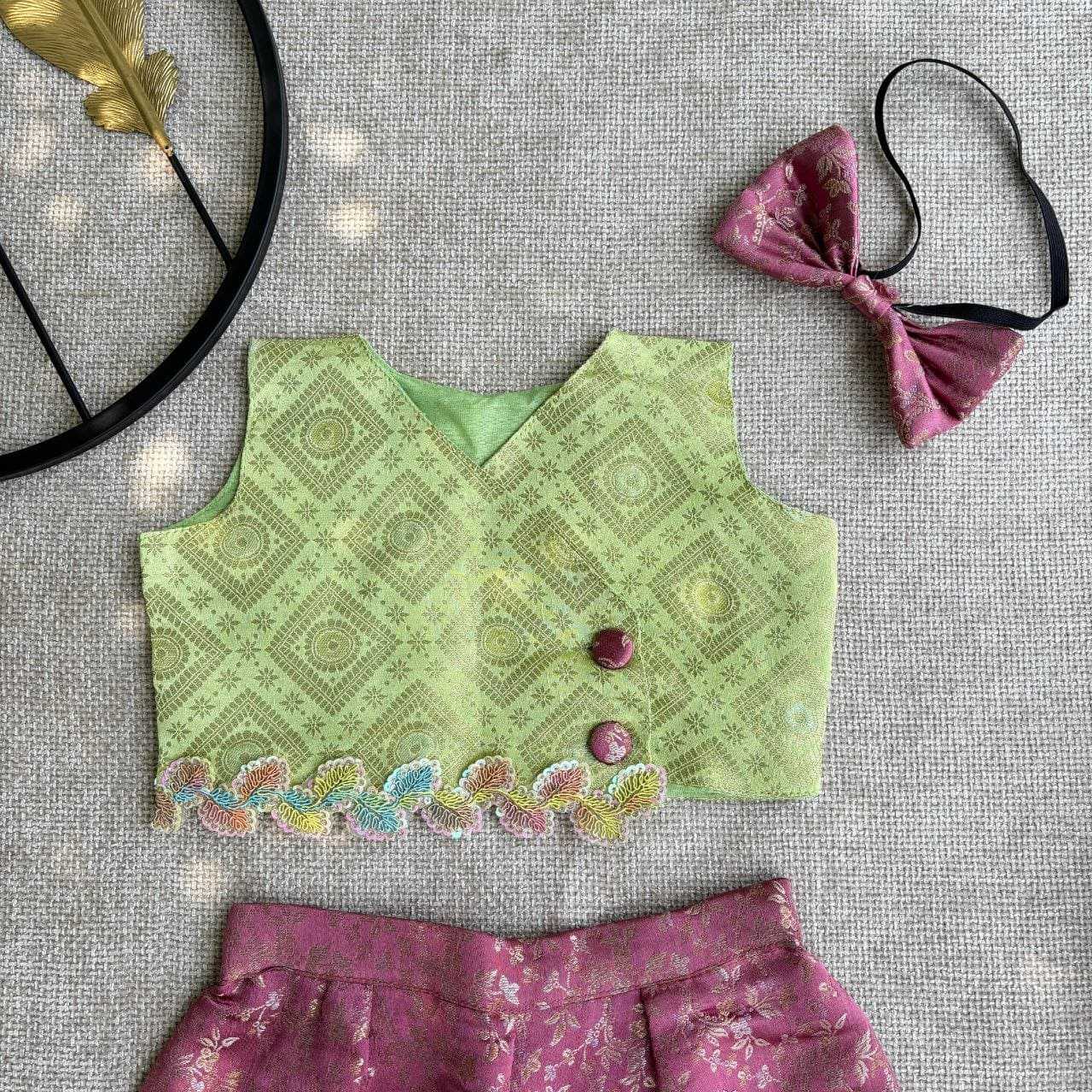 Ynf Brocade RIN107 BROCADE Kids Wear Wedding Collections Festive Collections Wholesale Kids Frocks Kids Designer Frock Kids Festive Wear Manufacturer