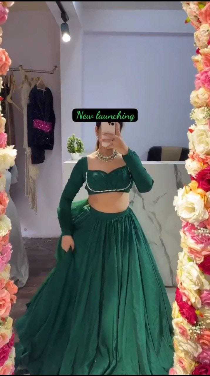 Ynf Burberry Silk RIN157 5255 Lehengas Plus Size Collections Wholesale Designer Lehenga Silk Lehenga Green Lehenga Manufacturer