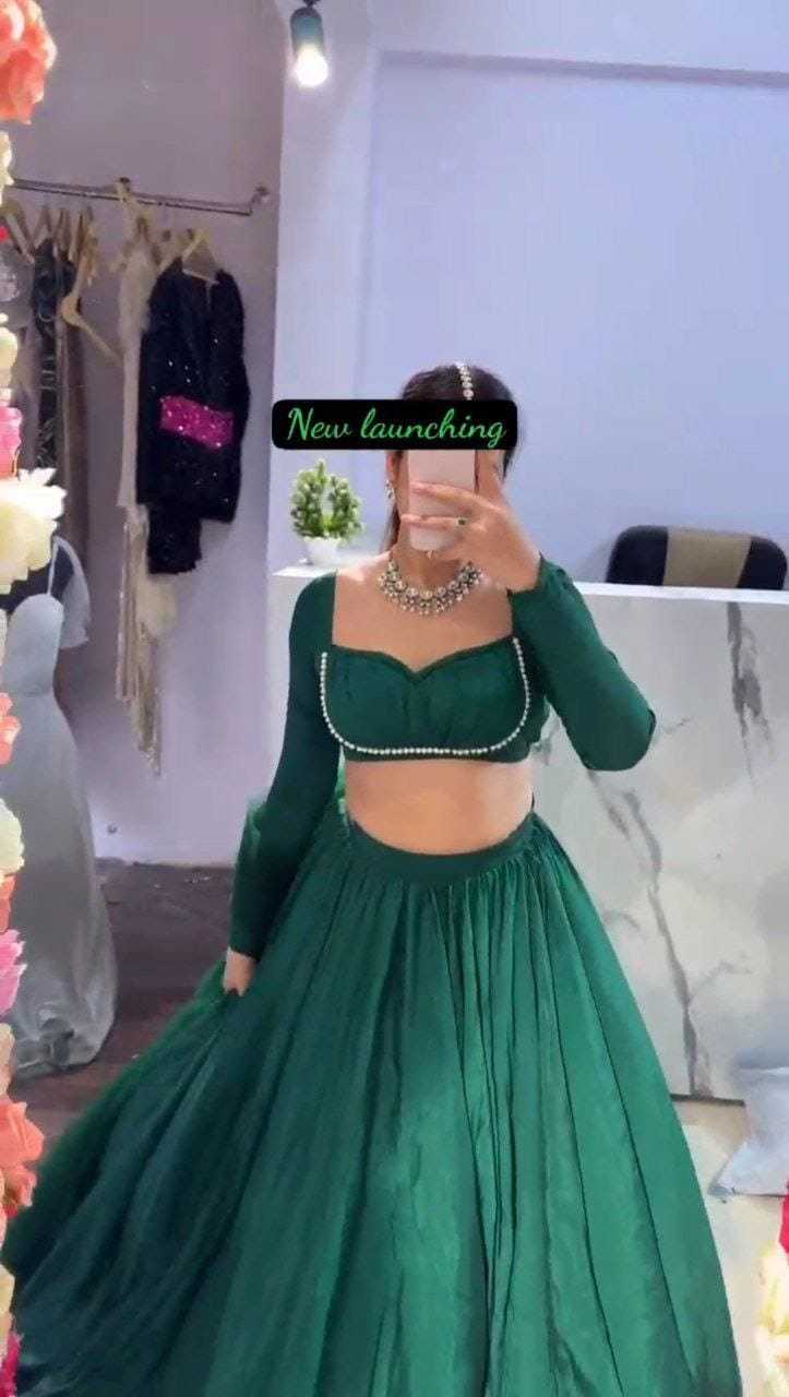 Ynf Burberry Silk RIN157 5255 Lehengas Plus Size Collections Wholesale Designer Lehenga Silk Lehenga Green Lehenga Manufacturer