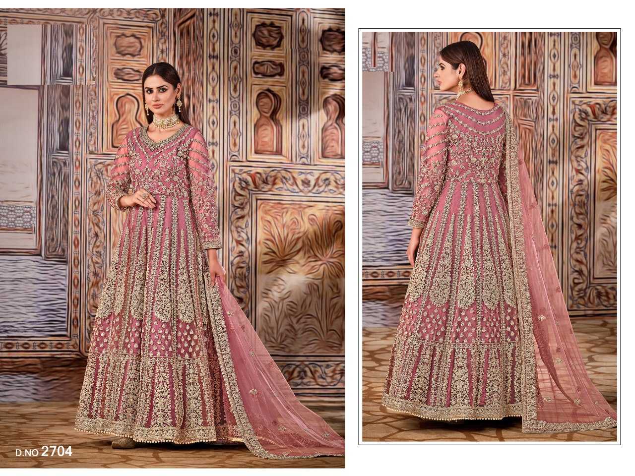 Ynf Butterfly Net KESH504 2701 Suits & Dresses Wholesale Semi Stitched Suits Floor-Length Suits Semi-Stitched Suits Manufacturer