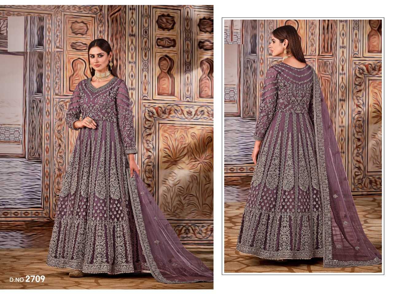 Ynf Butterfly Net KESH504 2701 Suits & Dresses Wholesale Semi Stitched Suits Floor-Length Suits Semi-Stitched Suits Manufacturer