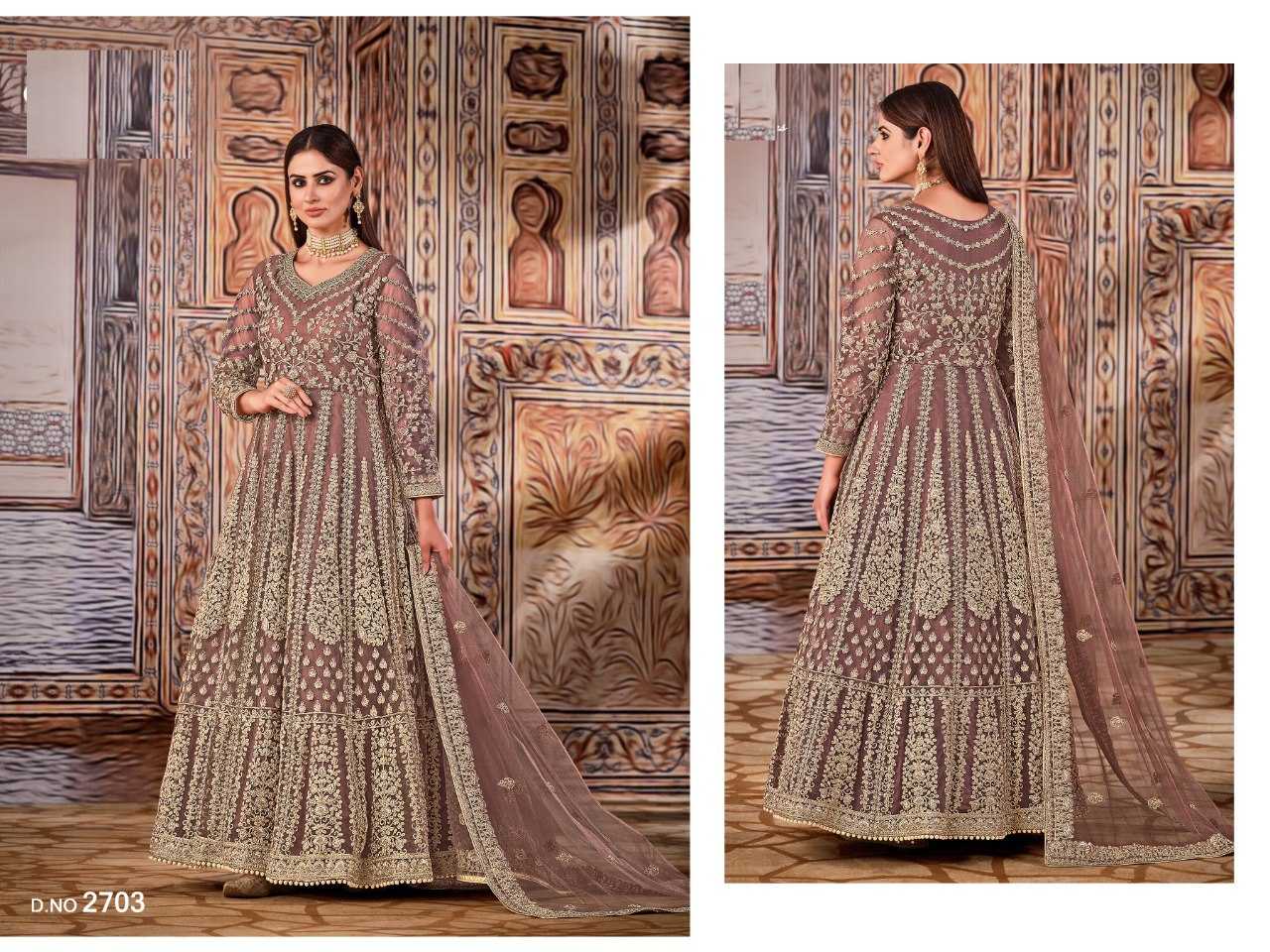 Ynf Butterfly Net KESH504 2701 Suits & Dresses Wholesale Semi Stitched Suits Floor-Length Suits Semi-Stitched Suits Manufacturer