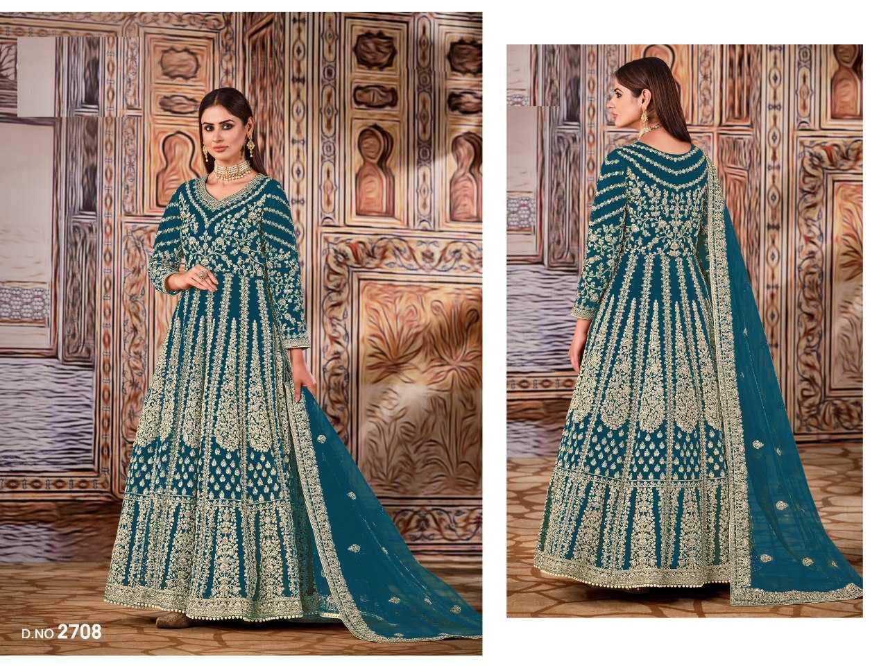 Ynf Butterfly Net KESH504 2701 Suits & Dresses Wholesale Semi Stitched Suits Floor-Length Suits Semi-Stitched Suits Manufacturer