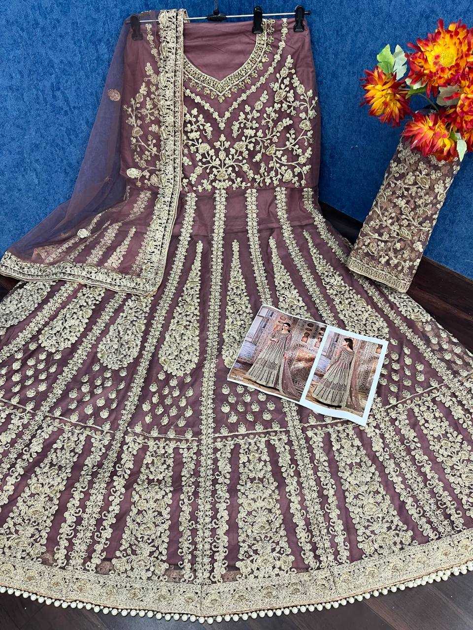 Ynf Butterfly Net KESH504 2701 Suits & Dresses Wholesale Semi Stitched Suits Floor-Length Suits Semi-Stitched Suits Manufacturer