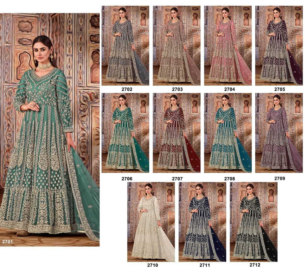 Ynf Butterfly Net KESH504 2701 Suits & Dresses Wholesale Semi Stitched Suits Floor-Length Suits Semi-Stitched Suits Manufacturer