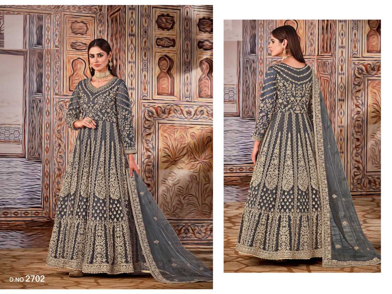 Ynf Butterfly Net KESH504 2701 Suits & Dresses Wholesale Semi Stitched Suits Floor-Length Suits Semi-Stitched Suits Manufacturer