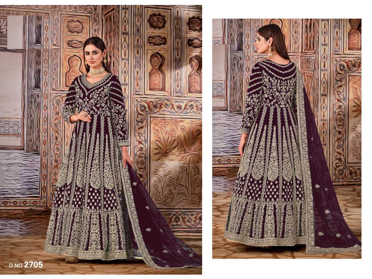 Ynf Butterfly Net KESH504 2701 Suits & Dresses Wholesale Semi Stitched Suits Floor-Length Suits Semi-Stitched Suits Manufacturer