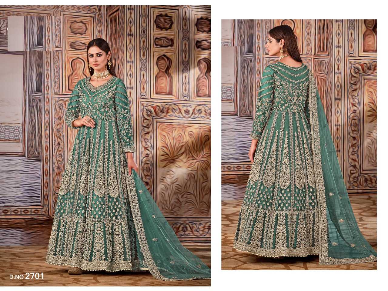 Ynf Butterfly Net KESH504 2701 Suits & Dresses Wholesale Semi Stitched Suits Floor-Length Suits Semi-Stitched Suits Manufacturer