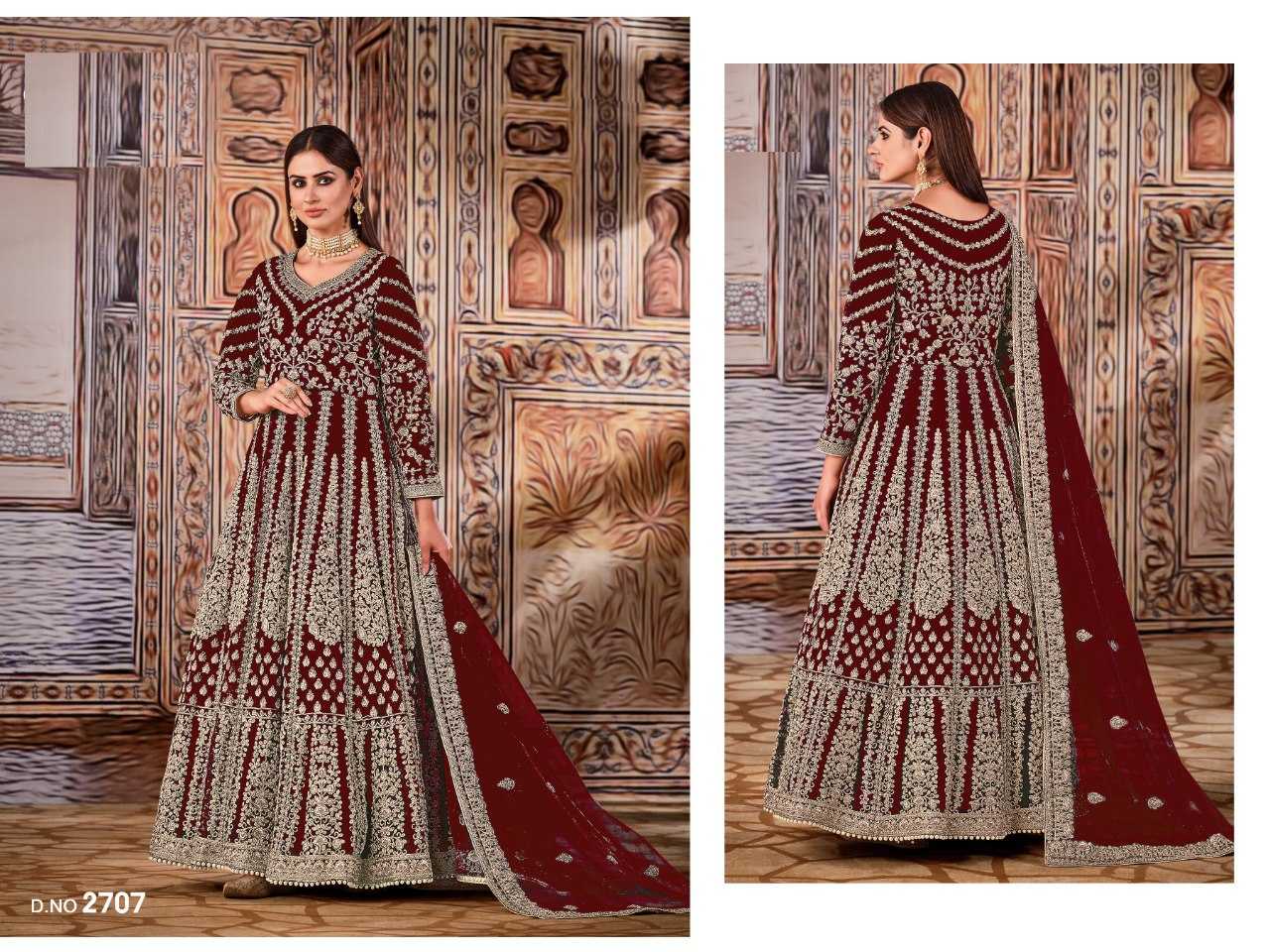 Ynf Butterfly Net KESH504 2701 Suits & Dresses Wholesale Semi Stitched Suits Floor-Length Suits Semi-Stitched Suits Manufacturer