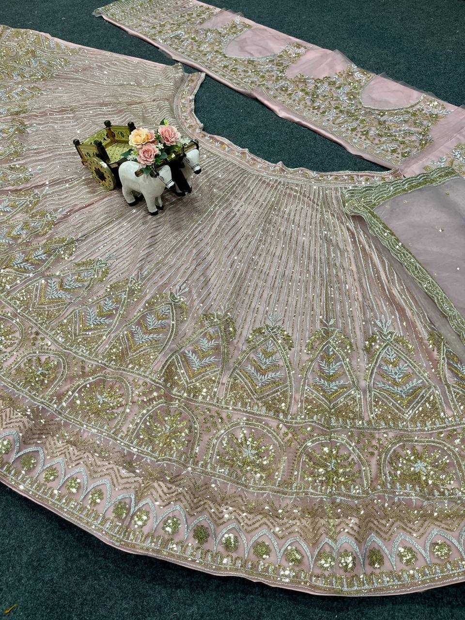 Ynf Butterfly Net RIN108 1765 Lehengas Wholesale Designer Lehenga Fancy Lehenga Embroidered Lehenga Lehenga For Engagement Sequins Lehenga Lehenga With Cancan Manufacturer