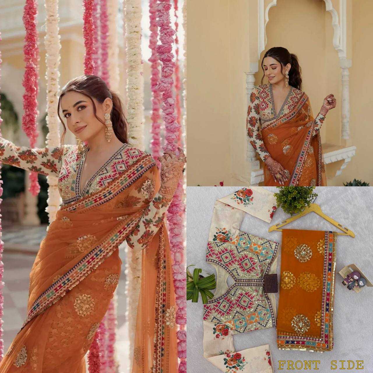 Ynf Butterfly Net RIN215 487 Sarees Wedding Collections Wholesale Party Wear Sarees Sangeet Outfits Manufacturer