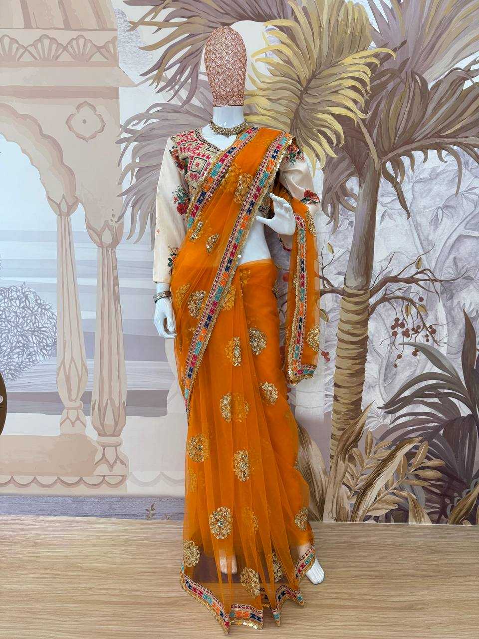 Ynf Butterfly Net RIN215 487 Sarees Wedding Collections Wholesale Party Wear Sarees Sangeet Outfits Manufacturer