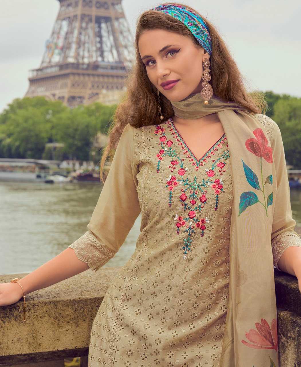 Ynf Chanderi Silk KESH507 Schiffli Suits & Dresses Wholesale Embroidery Suits Ladies Silk Suit Party wear suits Manufacturer