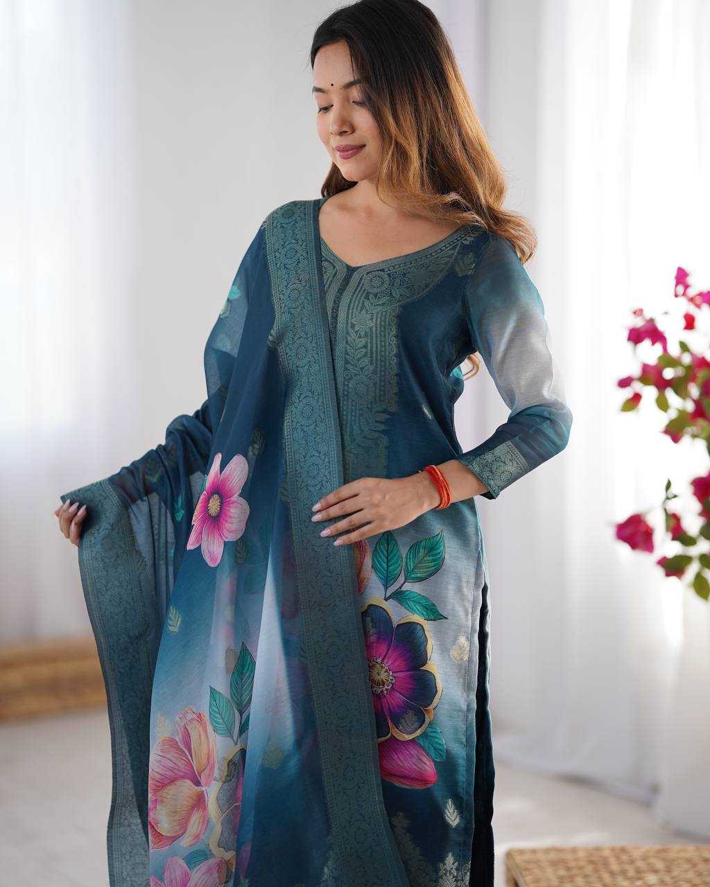 Ynf Chanderi Silk RIN133 16 Kurti Wholesale Fancy Kurti Printed Silk Kurti Manufacturer