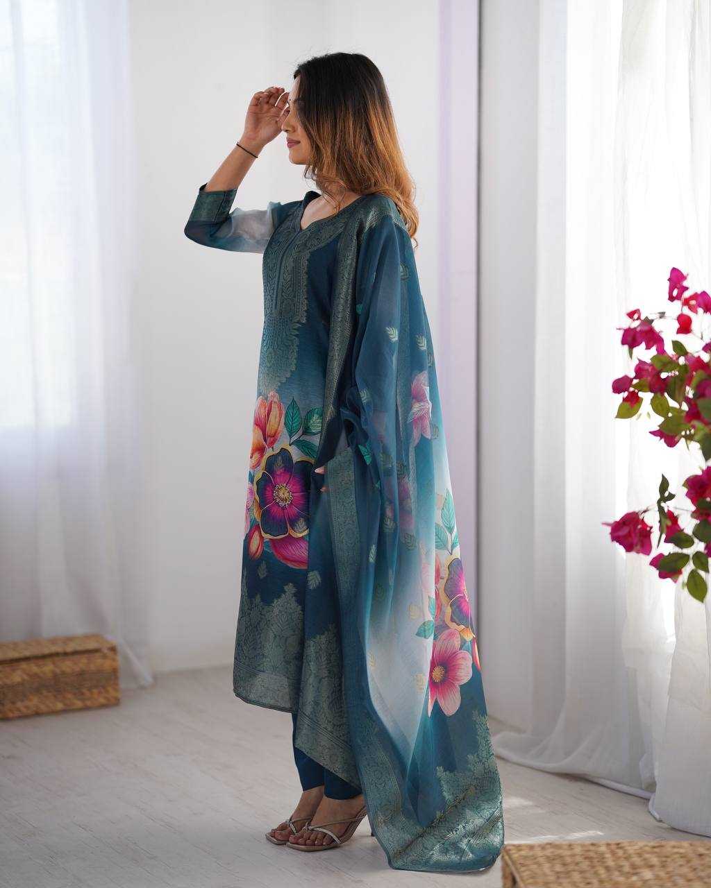 Ynf Chanderi Silk RIN133 16 Kurti Wholesale Fancy Kurti Printed Silk Kurti Manufacturer