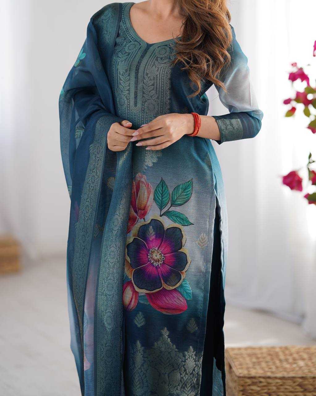 Ynf Chanderi Silk RIN133 16 Kurti Wholesale Fancy Kurti Printed Silk Kurti Manufacturer