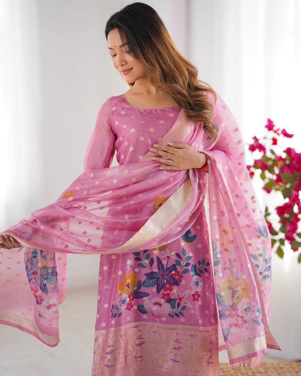 Ynf Chanderi Silk RIN133 16 Suits & Dresses Wholesale Ladies Suits Printed Suits Silk Suits Manufacturer