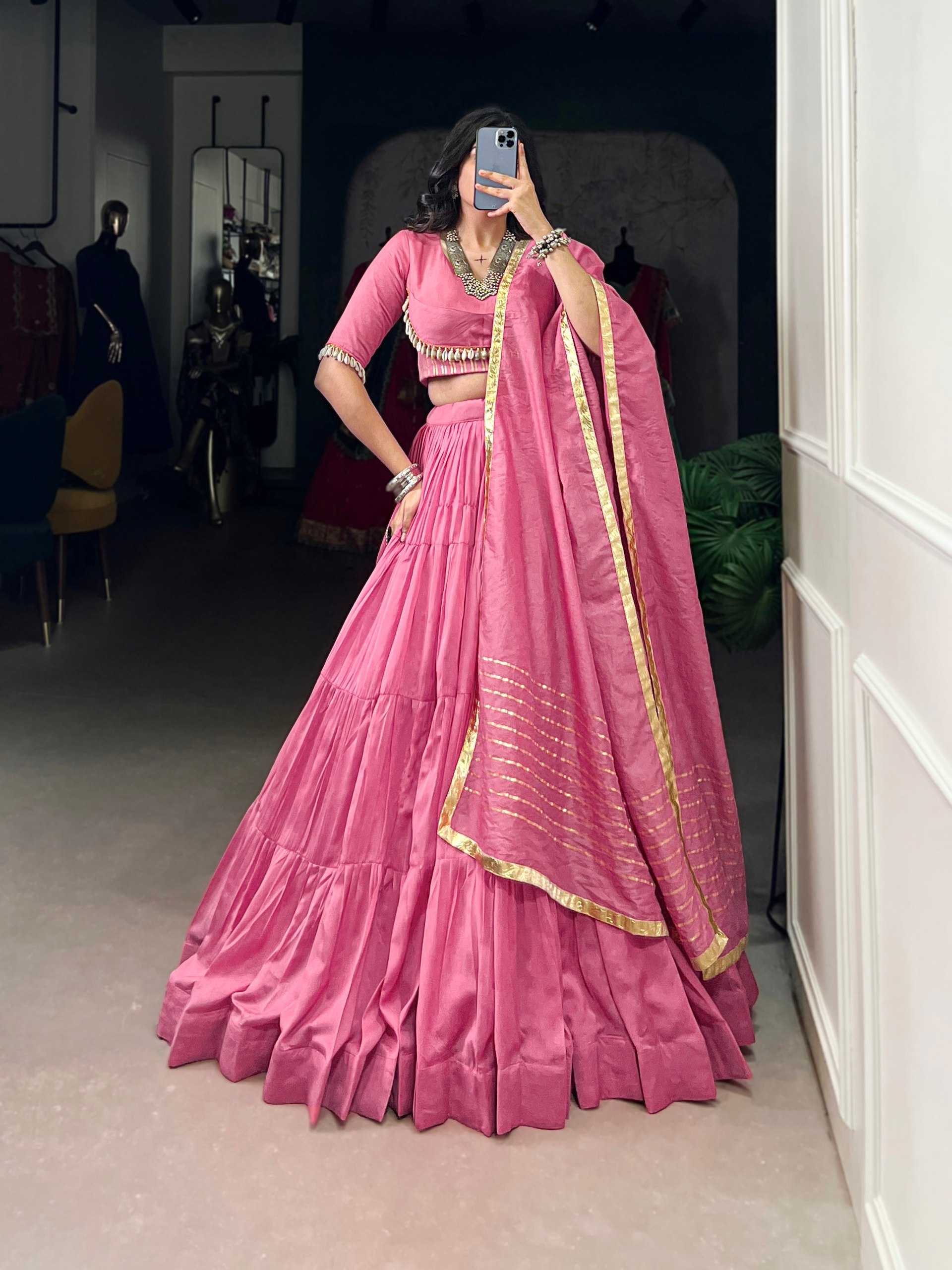 Ynf Chanderi Soft KESH134 1609 Lehengas Wedding Collections Festive Collections Wholesale Lehenga With Dupatta Lehenga With Blouse Wedding Outfits Manufacturer