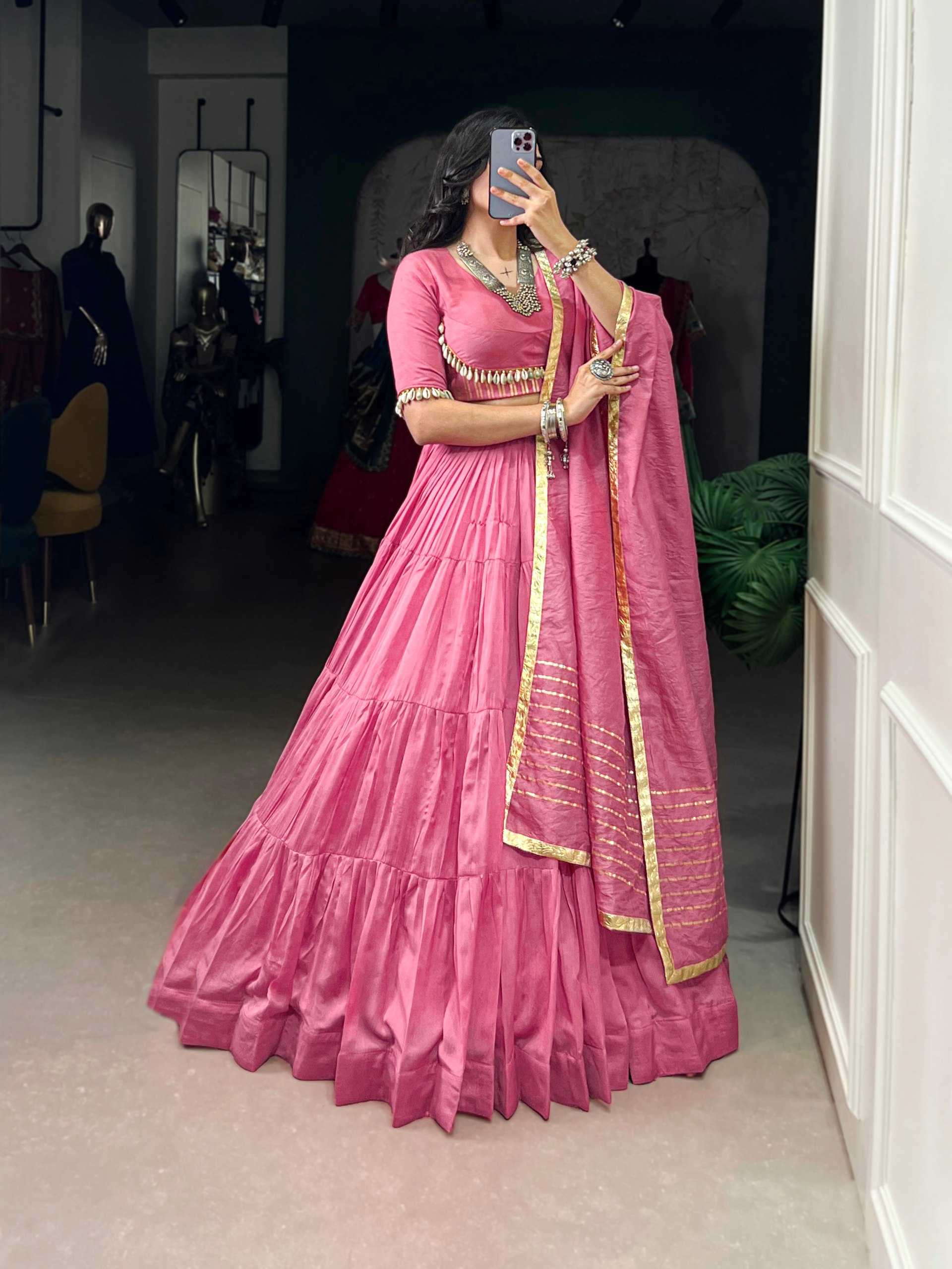 Ynf Chanderi Soft KESH134 1609 Lehengas Wedding Collections Festive Collections Wholesale Lehenga With Dupatta Lehenga With Blouse Wedding Outfits Manufacturer