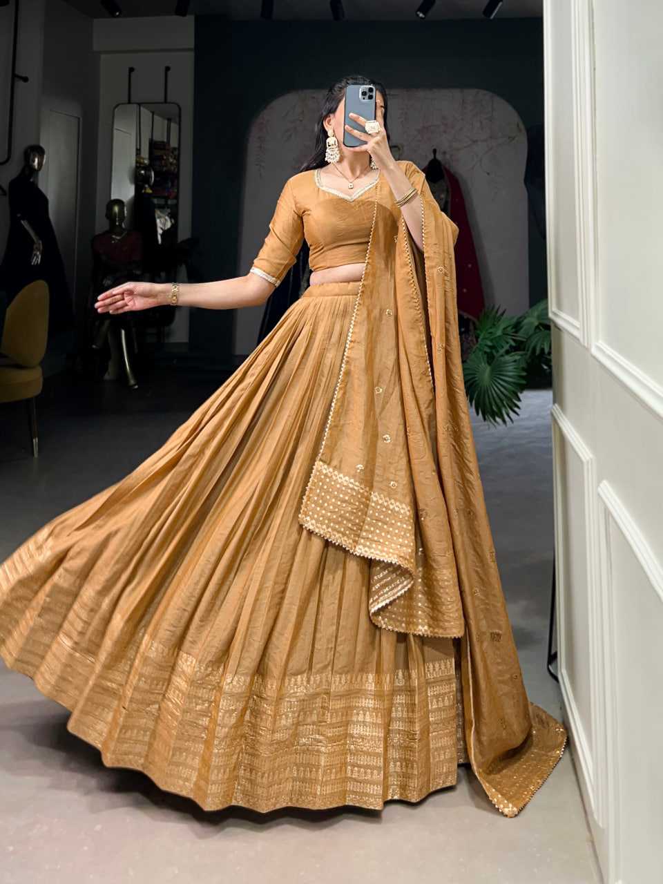 Ynf Chanderi Soft KESH134 1906 Lehengas Wedding Collections Festive Collections Wholesale Lehenga With Dupatta Sequins Lehenga Lehenga With Blouse Manufacturer