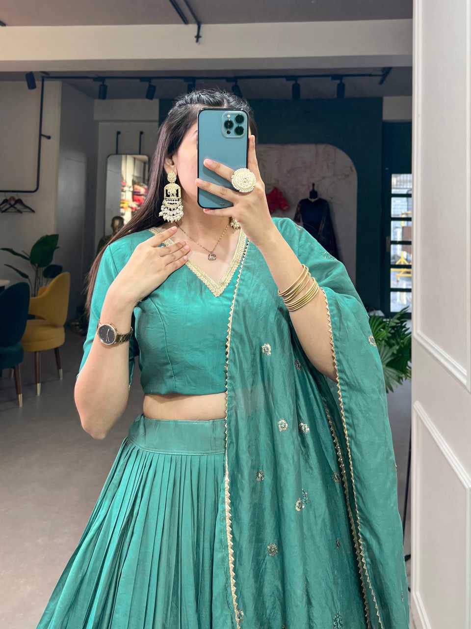 Ynf Chanderi Soft KESH134 1906 Lehengas Wedding Collections Festive Collections Wholesale Lehenga With Dupatta Sequins Lehenga Lehenga With Blouse Manufacturer