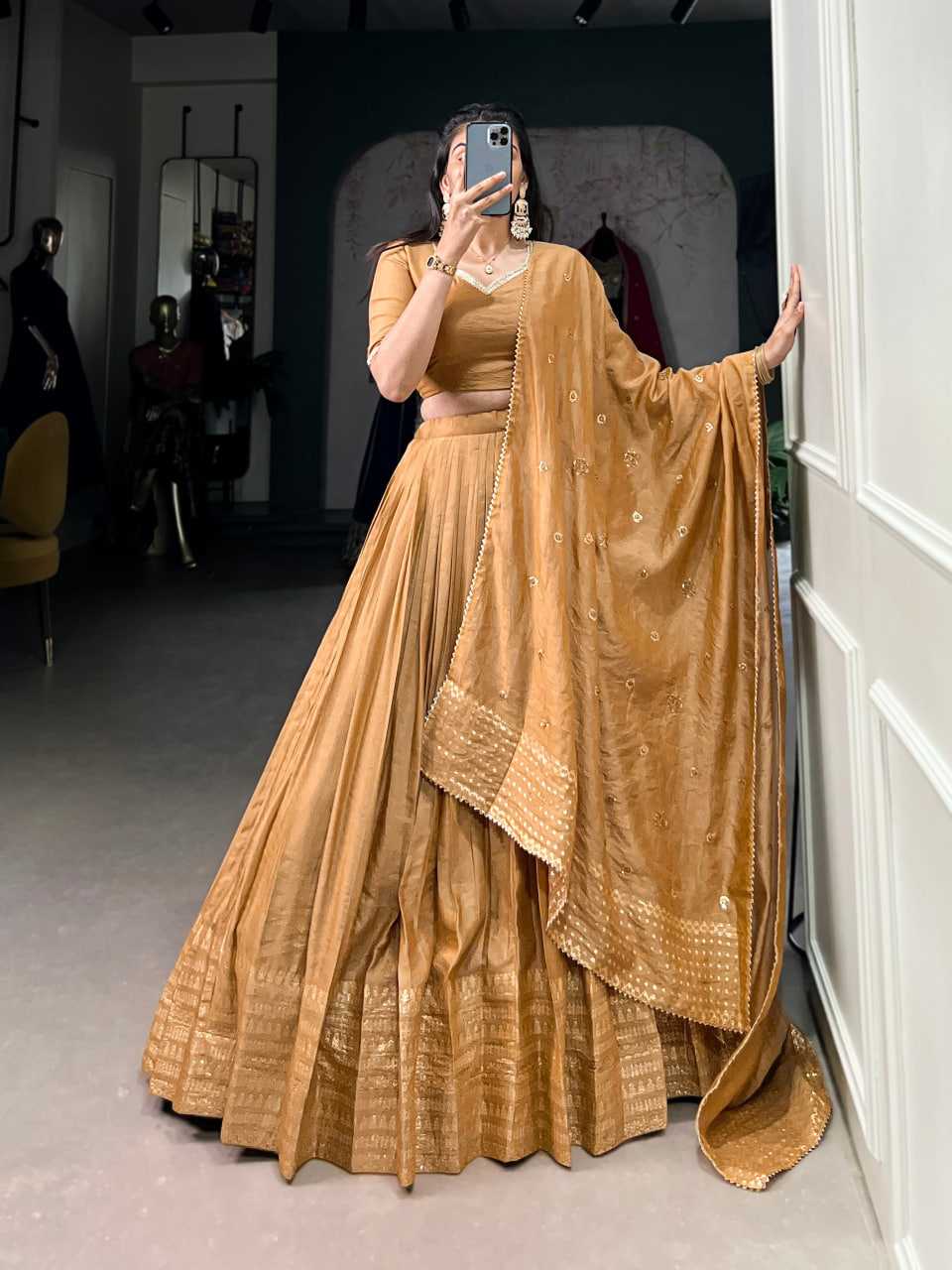 Ynf Chanderi Soft KESH134 1906 Lehengas Wedding Collections Festive Collections Wholesale Lehenga With Dupatta Sequins Lehenga Lehenga With Blouse Manufacturer