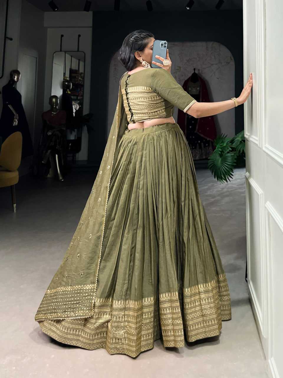 Ynf Chanderi Soft KESH134 1906 Lehengas Wedding Collections Festive Collections Wholesale Lehenga With Dupatta Sequins Lehenga Lehenga With Blouse Manufacturer