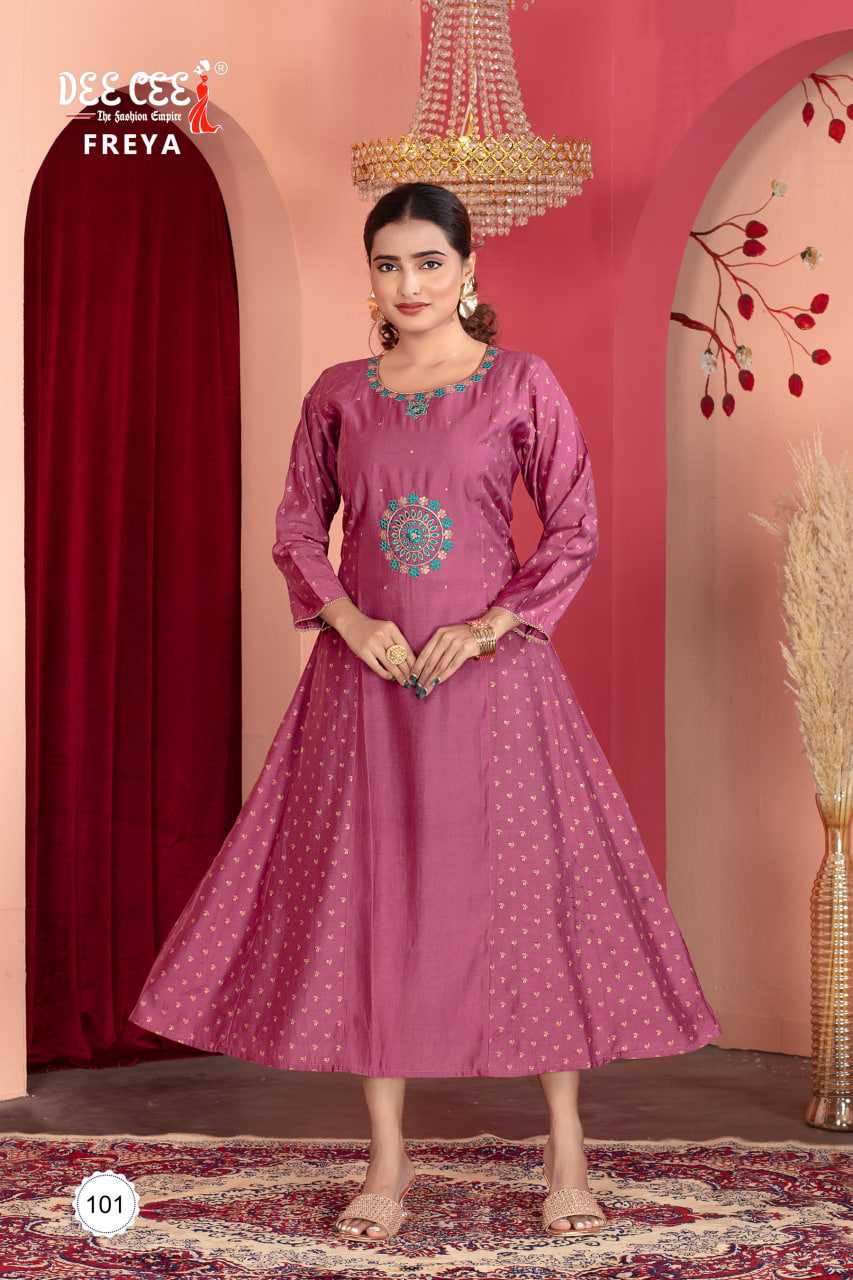 Ynf Chanderi Soft RIN190 DEECEE FREYA Setwise Collections Wholesale Gowns Catalogs Manufacturer