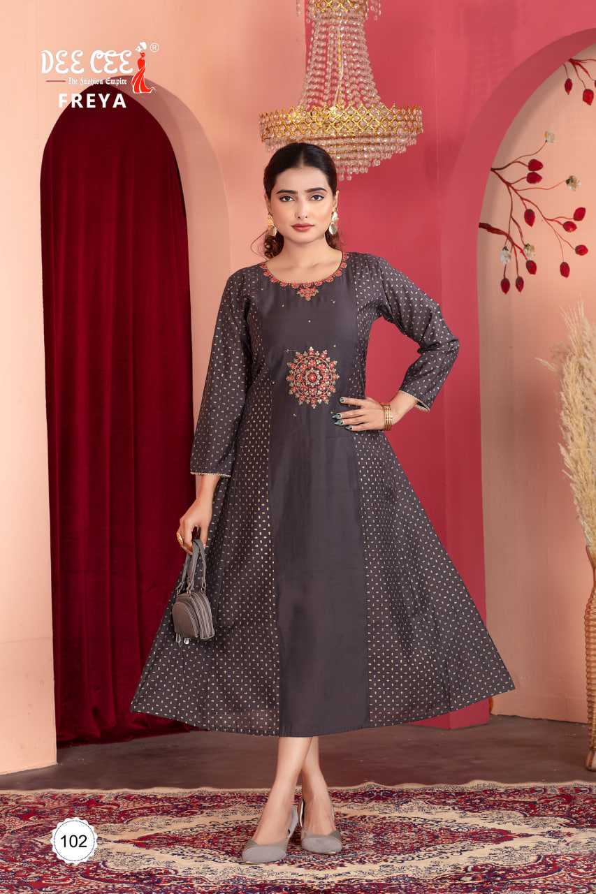 Ynf Chanderi Soft RIN190 DEECEE FREYA Setwise Collections Wholesale Gowns Catalogs Manufacturer
