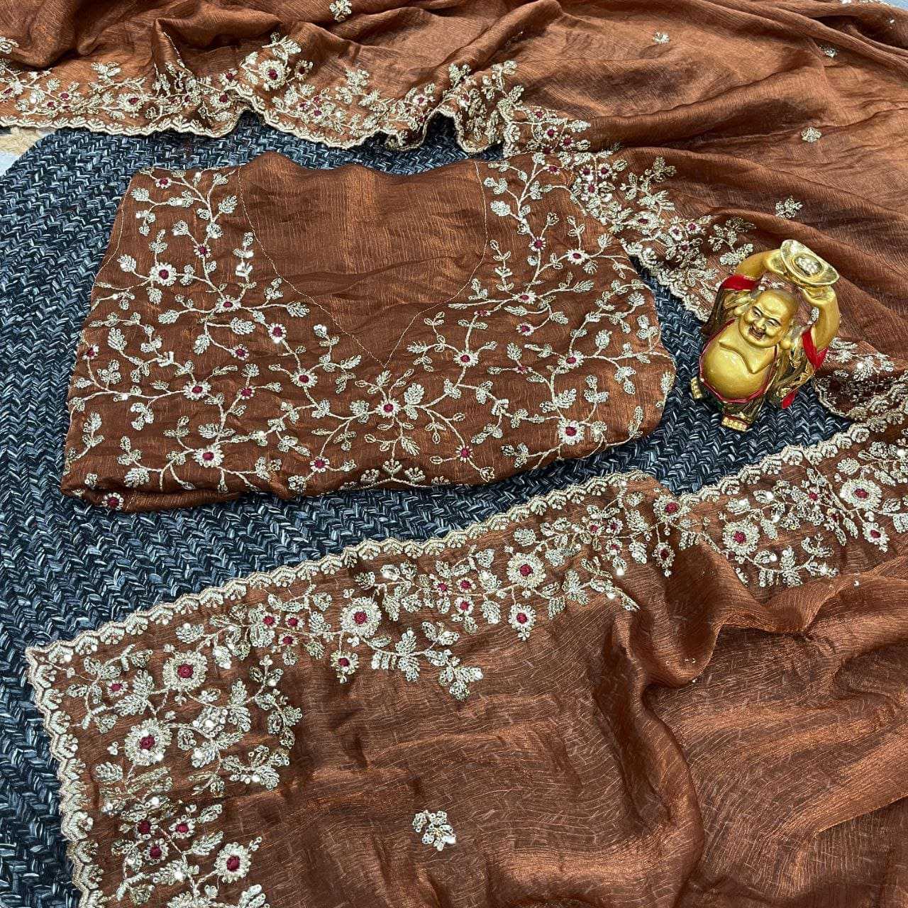 Ynf Chiffon KESH487 910 Sarees Wedding Collections Festive Collections Wholesale Chiffon Sarees Embroidered Sarees Sarees With Blouse Manufacturer