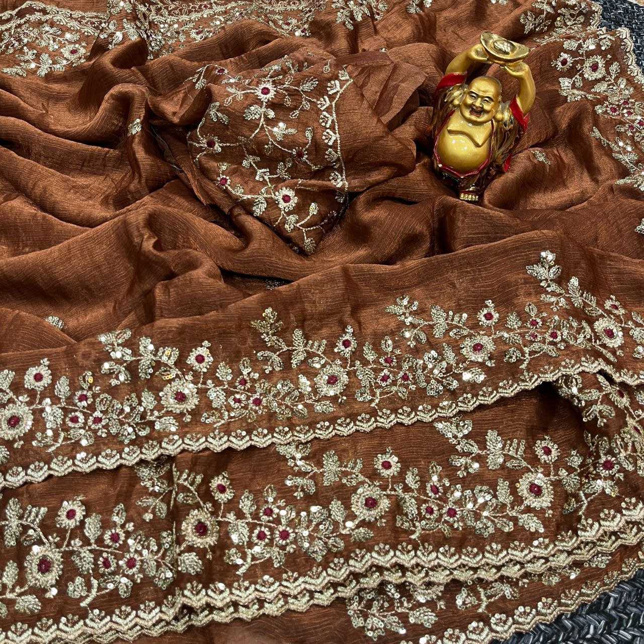 Ynf Chiffon KESH487 910 Sarees Wedding Collections Festive Collections Wholesale Chiffon Sarees Embroidered Sarees Sarees With Blouse Manufacturer