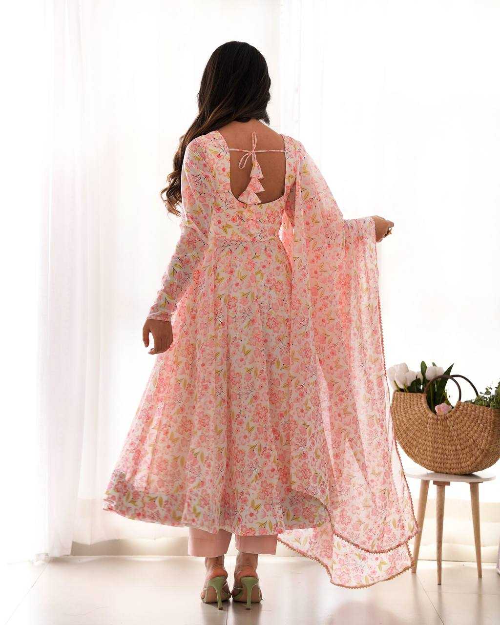 Ynf Chiffon KESH504 284 Gowns Wholesale Fancy Gowns Anarkali Gown Chiffon Gowns Manufacturer