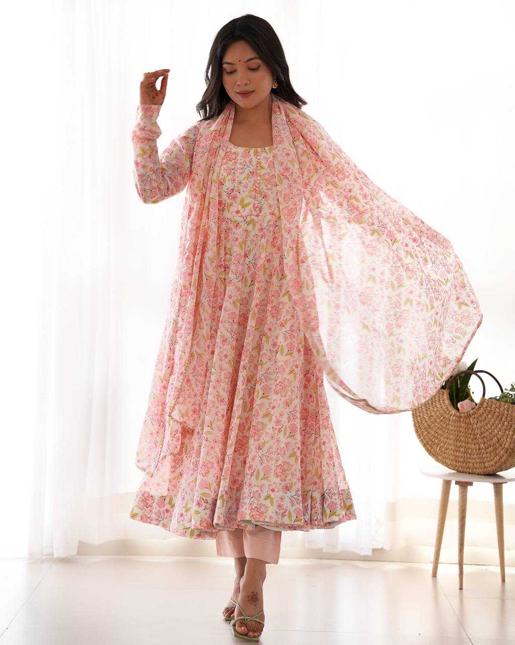 Ynf Chiffon KESH504 284 Gowns Wholesale Fancy Gowns Anarkali Gown Chiffon Gowns Manufacturer