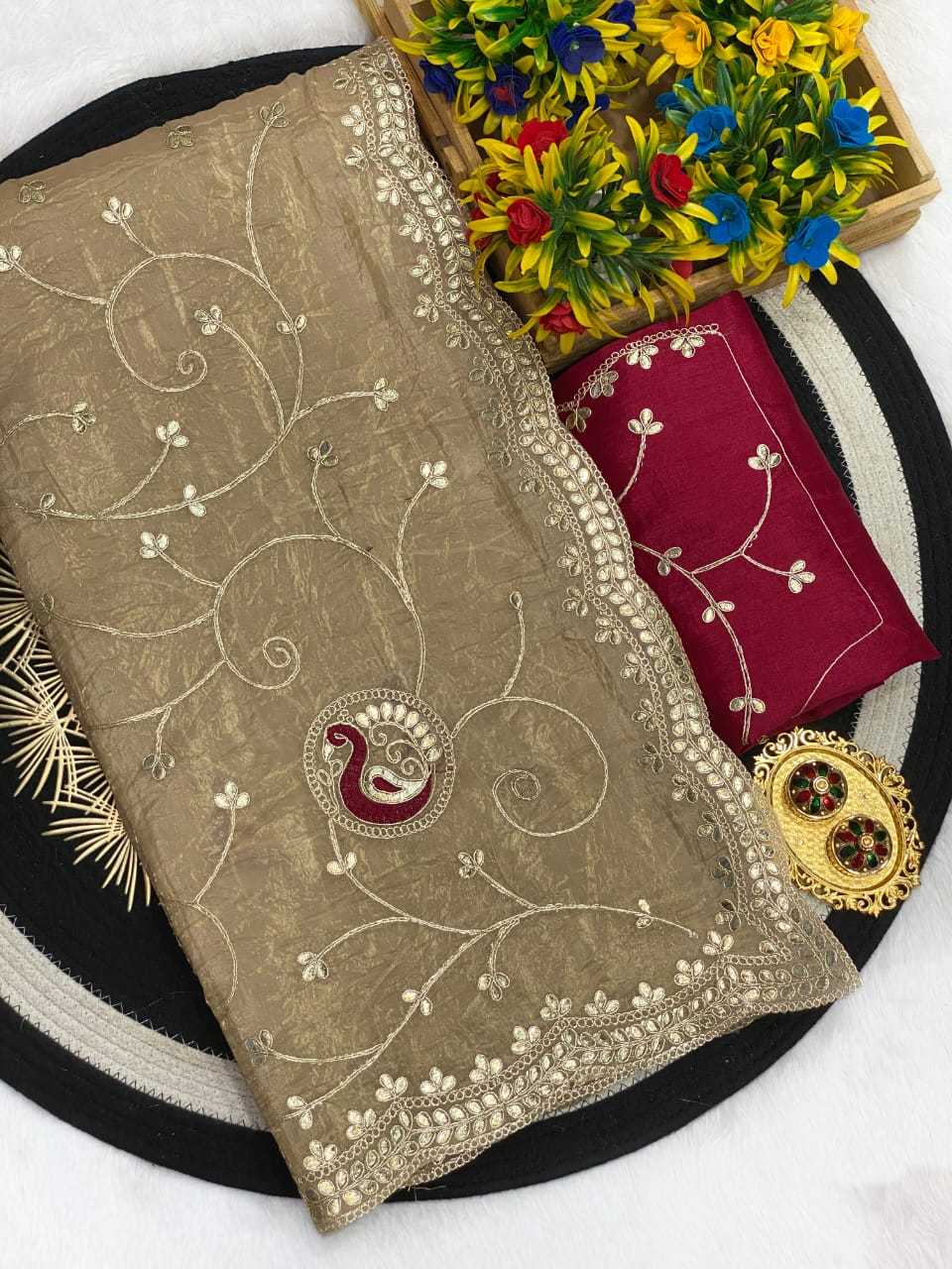 Ynf Chiffon KESH514 154 Sarees Wedding Collections Festive Collections Wholesale Chiffon Sarees Embroidered Sarees Sarees With Blouse Manufacturer