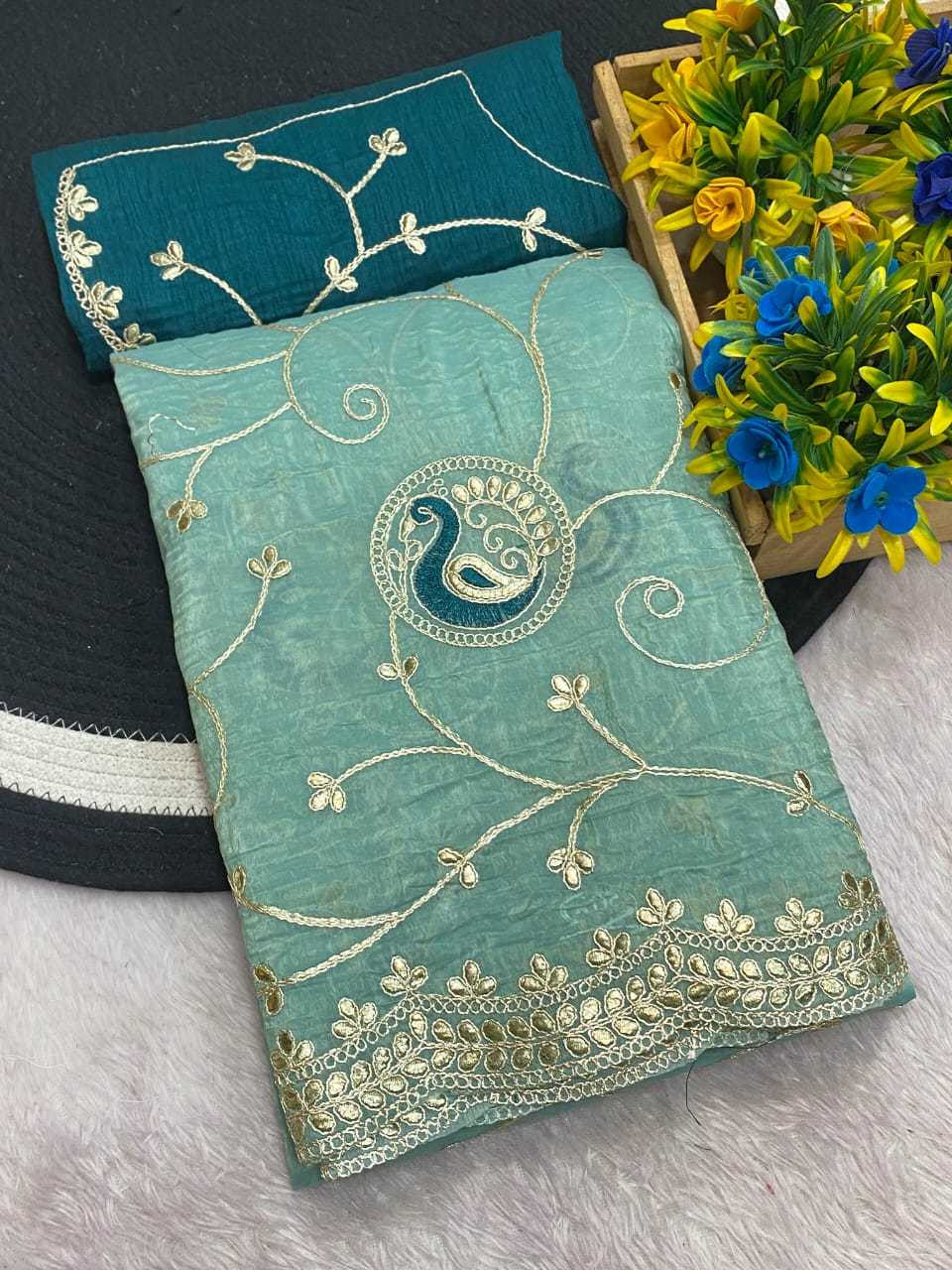 Ynf Chiffon KESH514 154 Sarees Wedding Collections Festive Collections Wholesale Chiffon Sarees Embroidered Sarees Sarees With Blouse Manufacturer