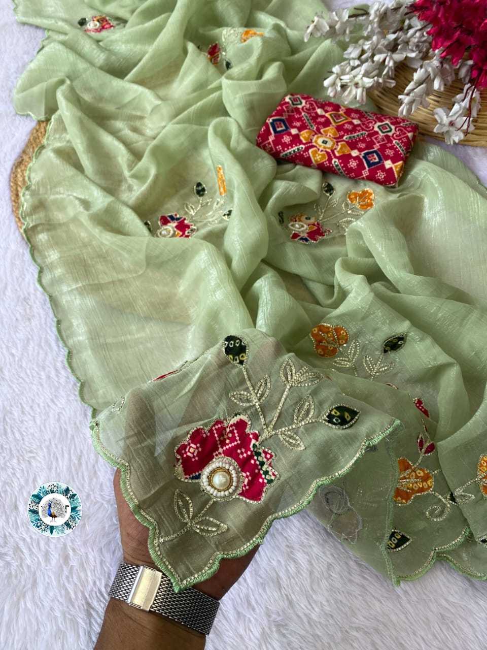 Ynf Chiffon RIN128 bandhani Sarees Wedding Collections Festive Collections Wholesale Designer Sarees Chiffon Sarees Wedding Outfits Manufacturer