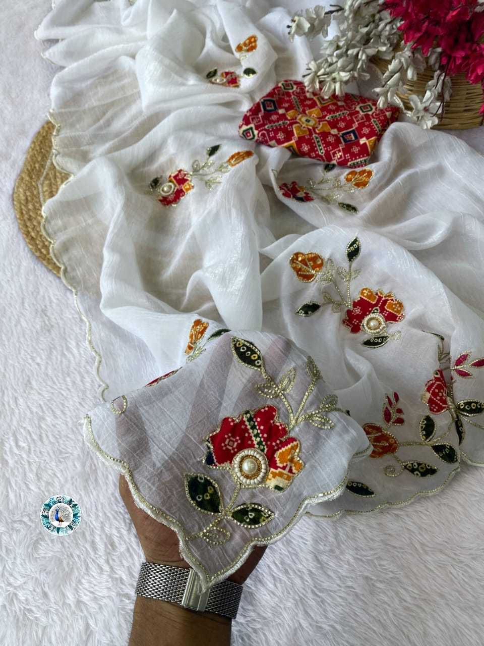 Ynf Chiffon RIN128 bandhani Sarees Wedding Collections Festive Collections Wholesale Designer Sarees Chiffon Sarees Wedding Outfits Manufacturer