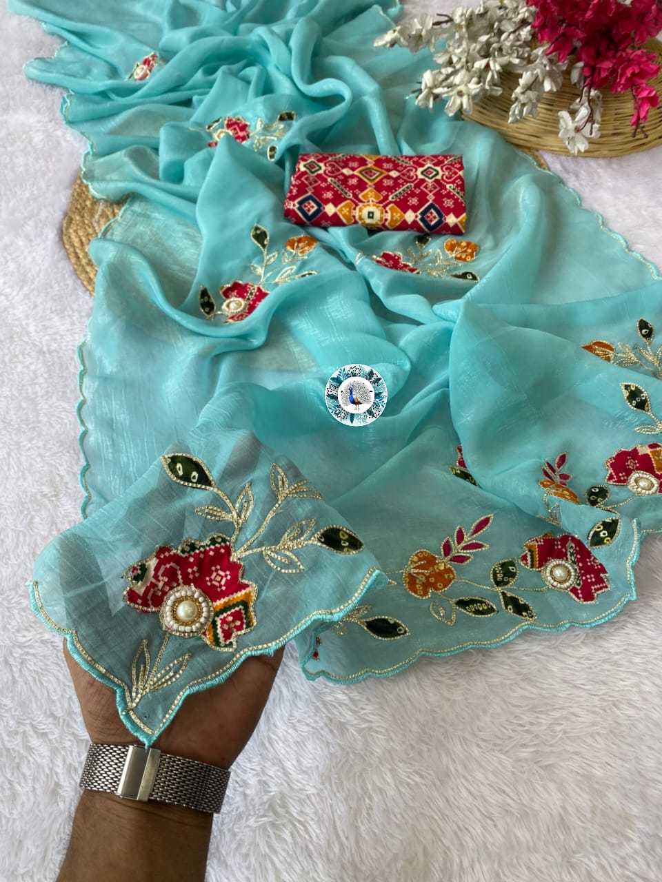 Ynf Chiffon RIN128 bandhani Sarees Wedding Collections Festive Collections Wholesale Designer Sarees Chiffon Sarees Wedding Outfits Manufacturer