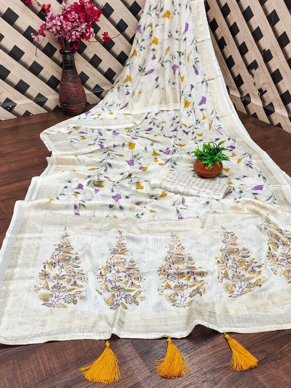 Ynf Chiffon RIN222 premium flower Sarees Wedding Collections Festive Collections Wholesale Designer Sarees Printed Sarees Chiffon Sarees Manufacturer