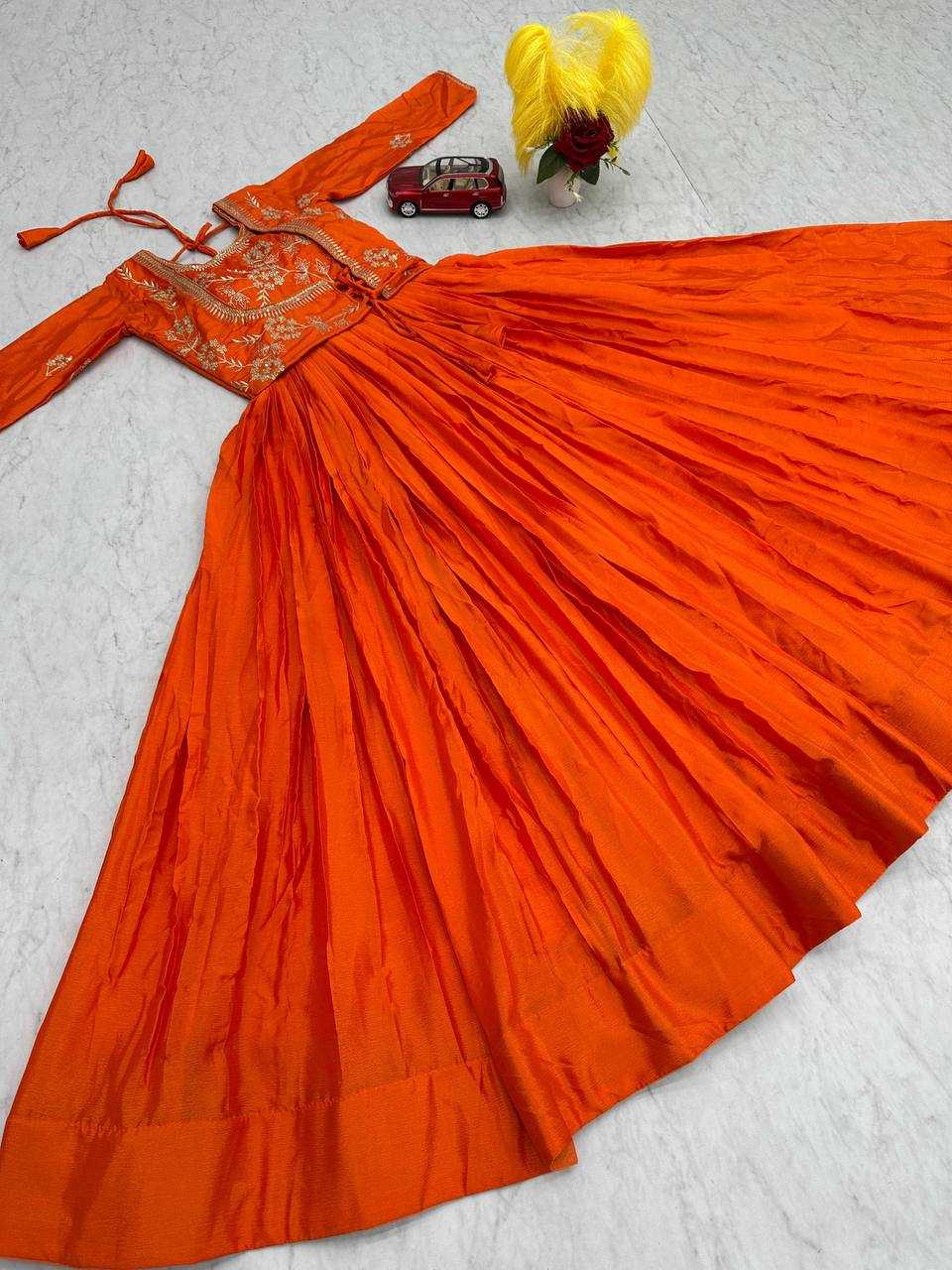 Ynf Chinon KESH497 220 Gowns Wholesale Fancy Gowns Embroidery Gowns Designer Gowns Manufacturer