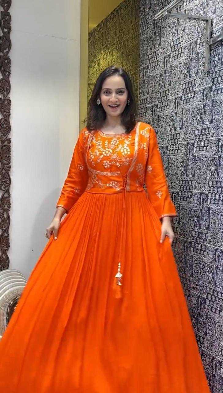Ynf Chinon KESH497 220 Gowns Wholesale Fancy Gowns Embroidery Gowns Designer Gowns Manufacturer