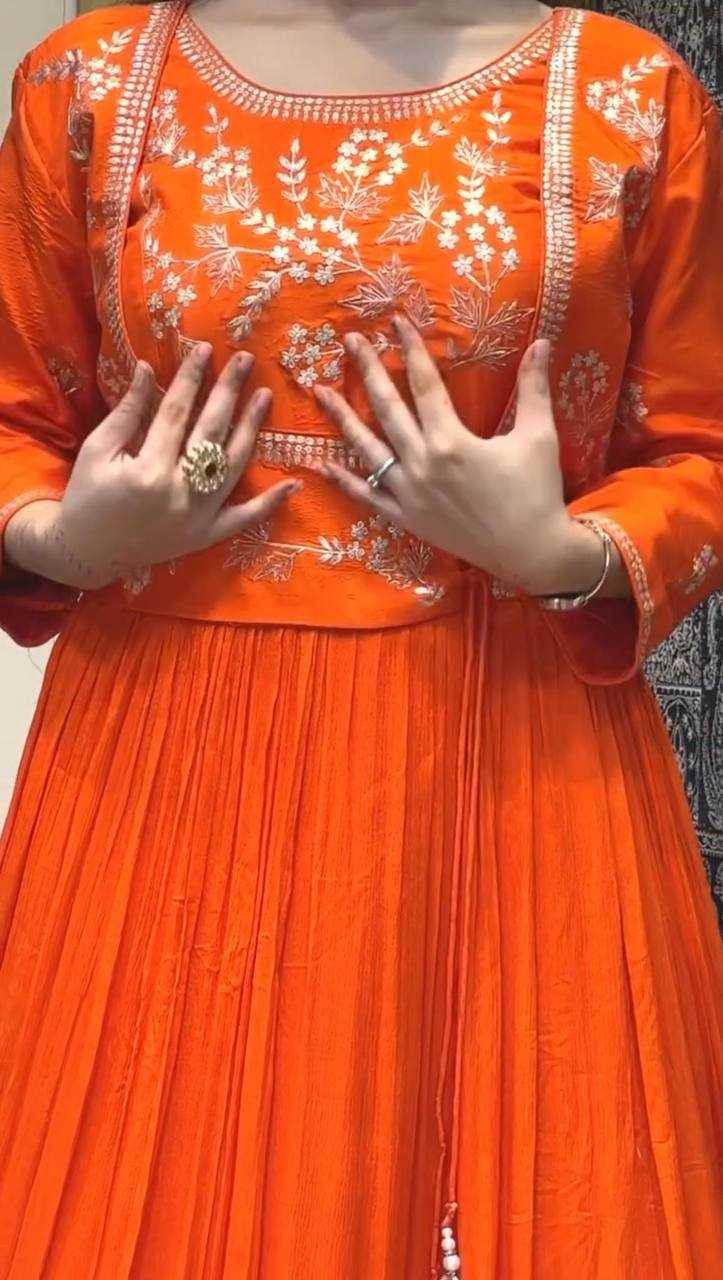 Ynf Chinon KESH497 220 Gowns Wholesale Fancy Gowns Embroidery Gowns Designer Gowns Manufacturer