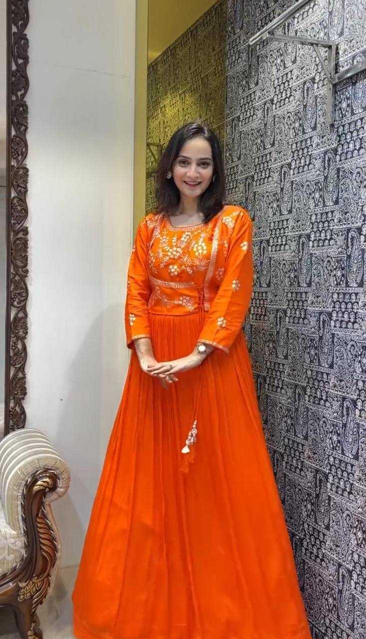 Ynf Chinon KESH497 220 Gowns Wholesale Fancy Gowns Embroidery Gowns Designer Gowns Manufacturer
