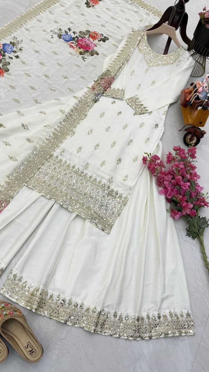 Ynf Chinon KESH158 6002 Suits & Dresses Wedding Collections Festive Collections Wholesale Sharara Salwar Suits Embroidery Suits Wedding Outfits Manufacturer