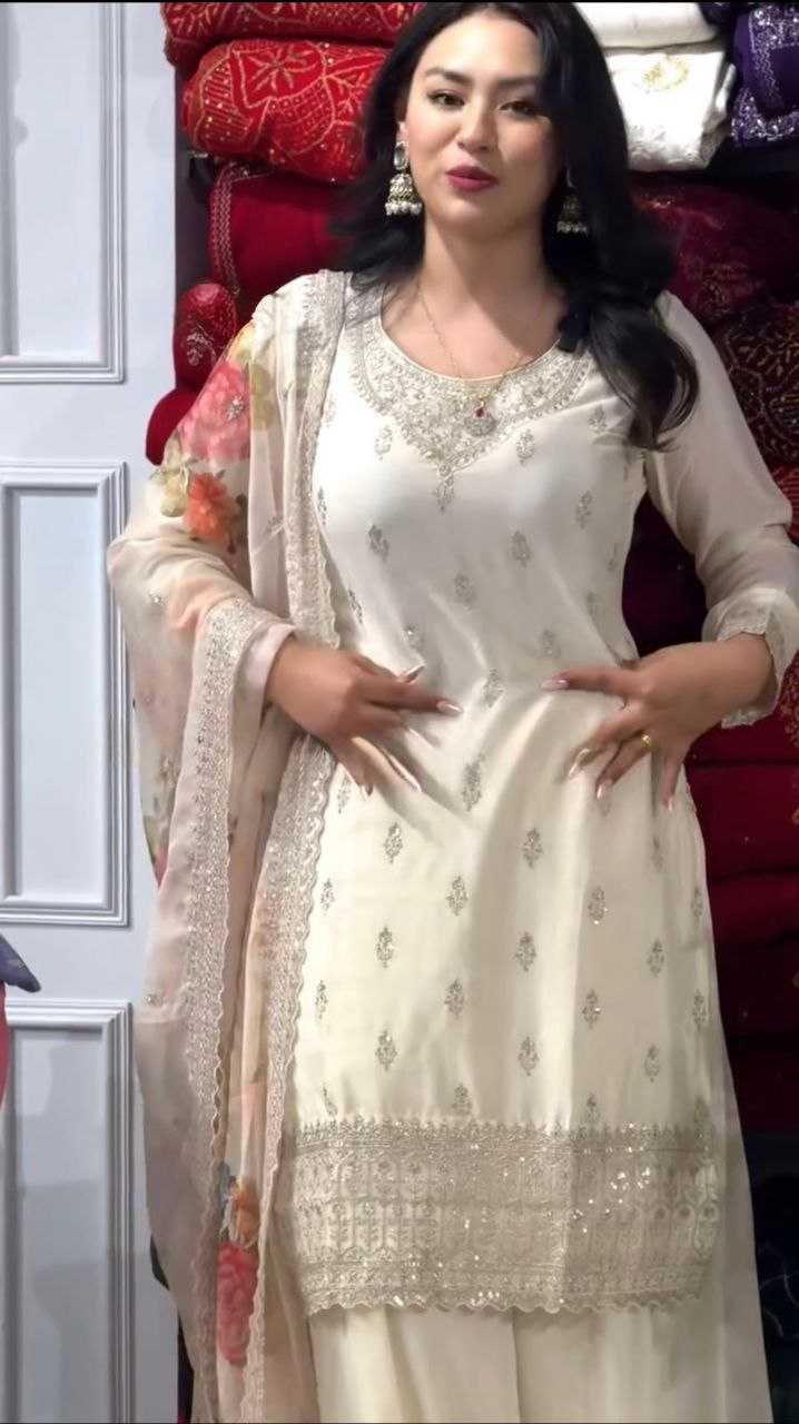 Ynf Chinon KESH158 6002 Suits & Dresses Wedding Collections Festive Collections Wholesale Sharara Salwar Suits Embroidery Suits Wedding Outfits Manufacturer