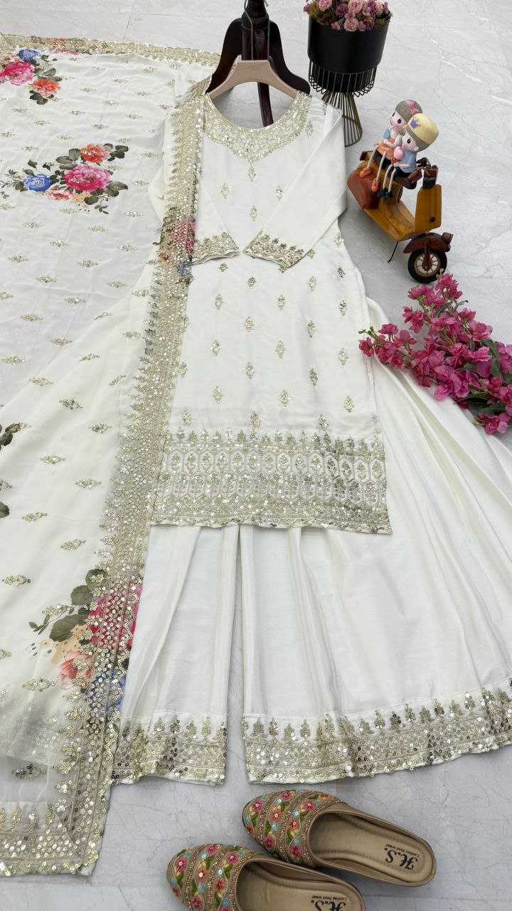 Ynf Chinon KESH158 6002 Suits & Dresses Wedding Collections Festive Collections Wholesale Sharara Salwar Suits Embroidery Suits Wedding Outfits Manufacturer