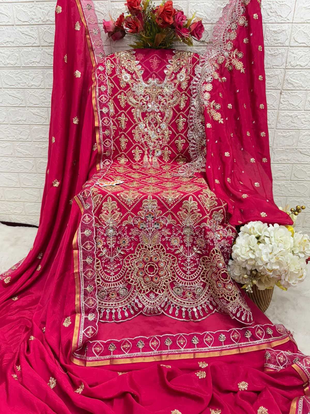 Ynf Chinon KESH446 FEPIC-ROSEMEEN-1875 Suits & Dresses Wedding Collections Wholesale Embroidery Suits Designer Suits Handwork Suits Manufacturer