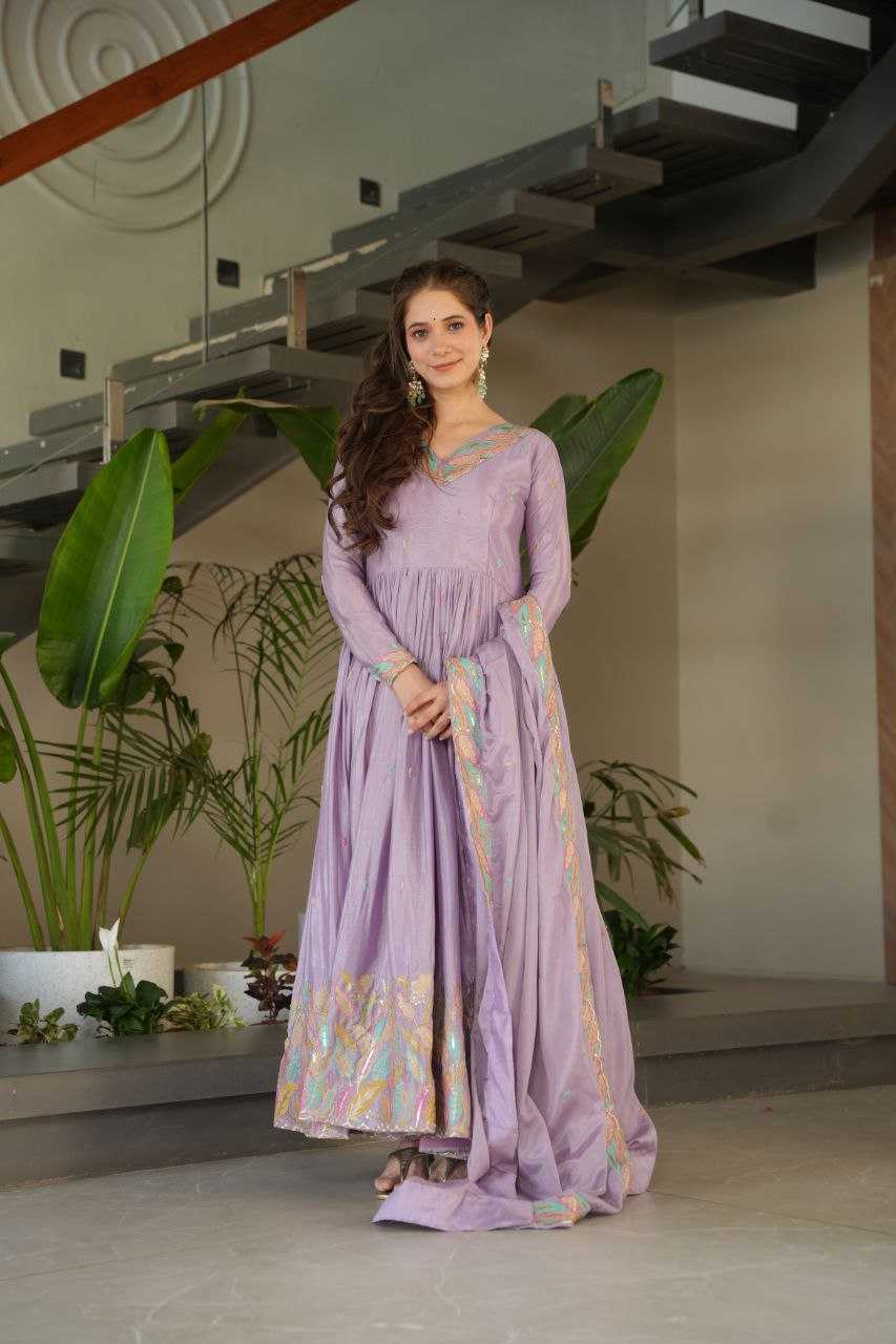Ynf Chinon KESH491 9229 Gowns Wedding Collections Festive Collections Wholesale Embroidery Gowns Gown With Dupatta Sequin Gowns Manufacturer