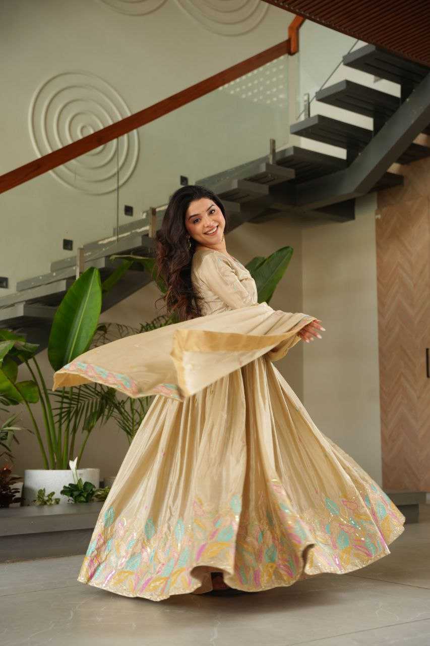 Ynf Chinon KESH491 9229 Gowns Wedding Collections Festive Collections Wholesale Embroidery Gowns Gown With Dupatta Sequin Gowns Manufacturer